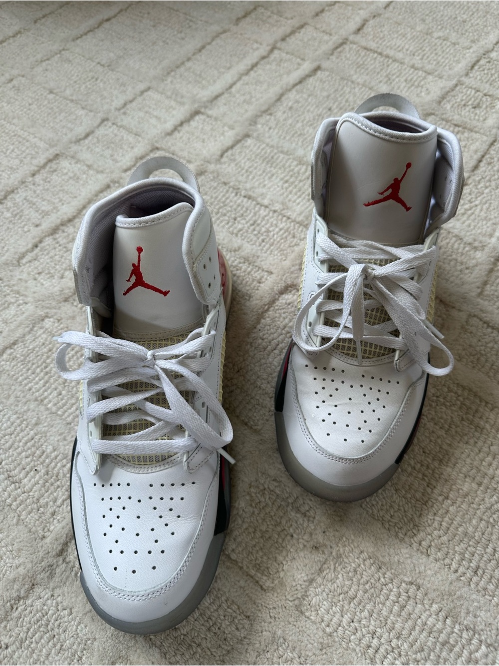 Jordan Mars 270 White Red Grey High-Top Sneakers